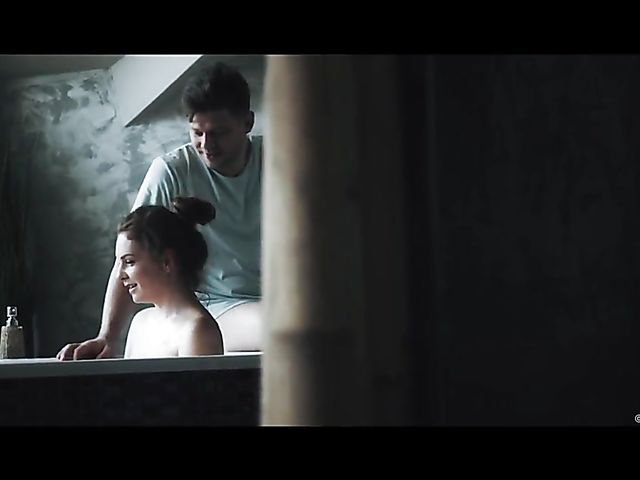 Sensual bathroom sex with wet Mila Fox