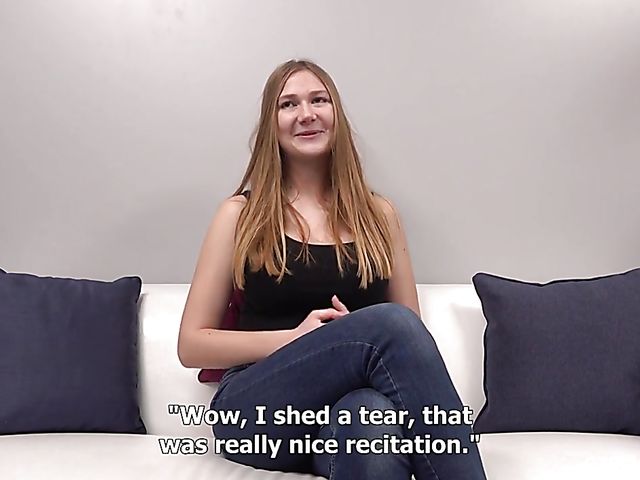 Busty Czech teen Katerina tries her hardest to become a pornstar