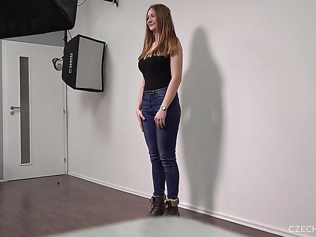 Busty Czech teen Katerina tries her hardest to become a pornstar