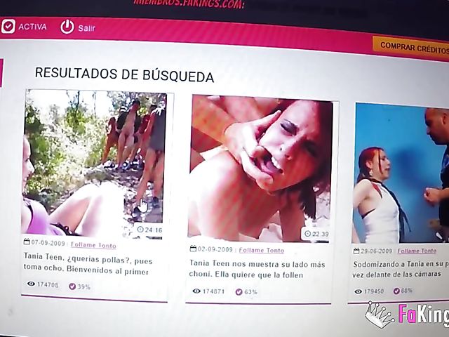 Pink haired Spanish slut Tania Teen fucking for Fa Kings