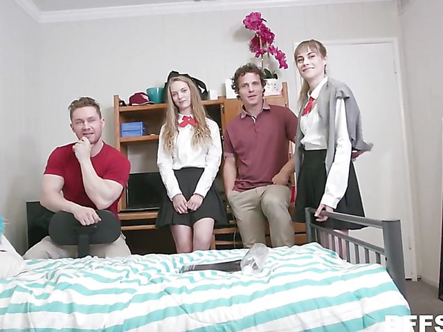 Dorm orgy with Nova Skies, Goldie Glock and Lana Sharapova