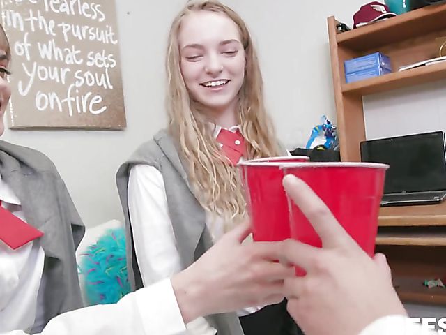 Dorm orgy with Nova Skies, Goldie Glock and Lana Sharapova