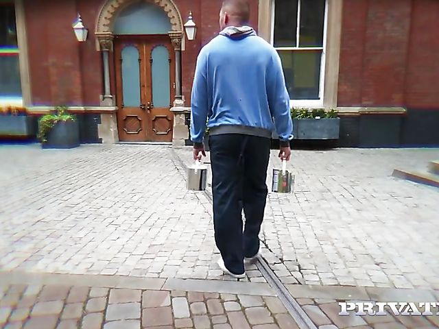 Sexy redhead Ella Hughes gets dirty with a repairman