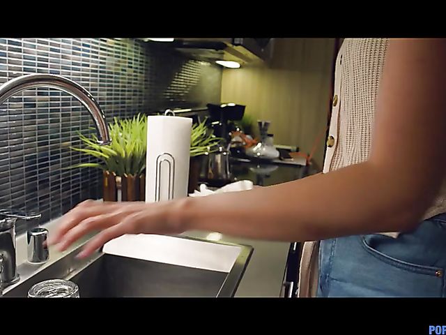 Natural boobs Bella Rolland spends an evening with James Deen