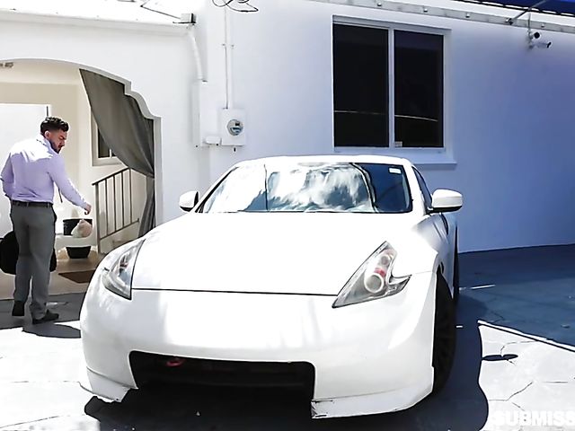 Tied up latina Serena Santos gets fucked on the dining table