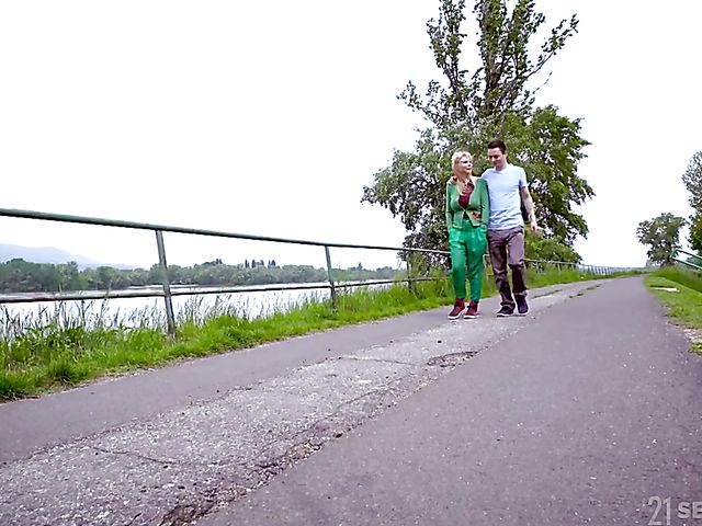 Busty mature Nadya Basinger and a young man of her dreams