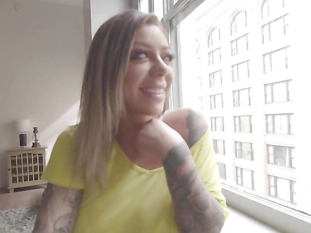 Deepthroat fuck and facial POV with busty Karma RX