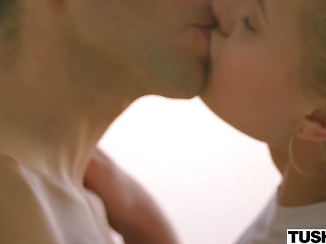 Ass painting and anal sex with young Emily Cutie