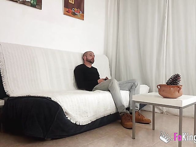 Chubby latina Barbara gets hammered on the couch