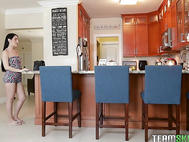 Small tits brunette Jessica Jewels can't stop fucking