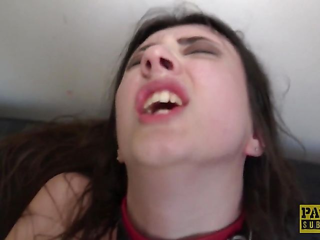 Brutal anal with collar slave Lina Luxa