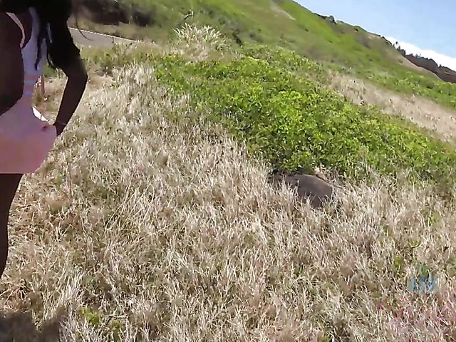 Black girlfriend Noemie Bilas loves sucking his dick