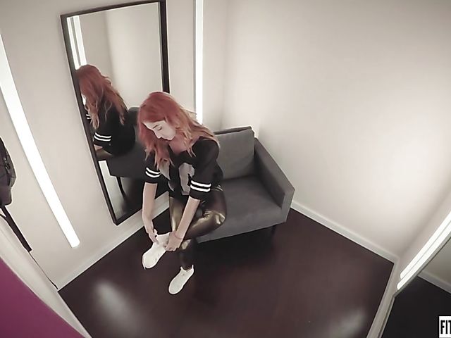 Panties change and anal masturbation with sexy Red Fox