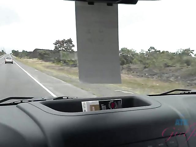 Asian girlfriend Vina Sky shows her coochie in the car