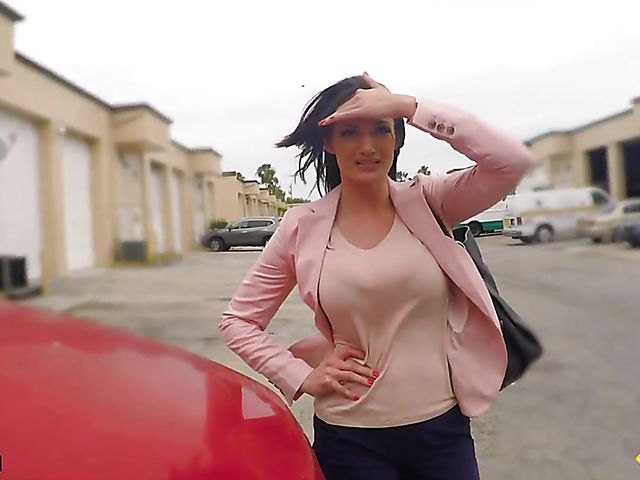 Becky Bandini - Car mechanic fucks big tits MILF POV