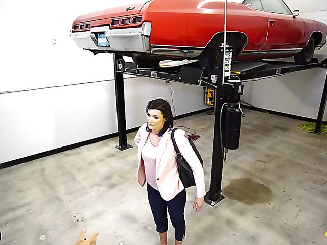 Becky Bandini - Car mechanic fucks big tits MILF POV