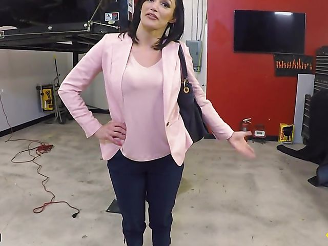 Becky Bandini - Car mechanic fucks big tits MILF POV