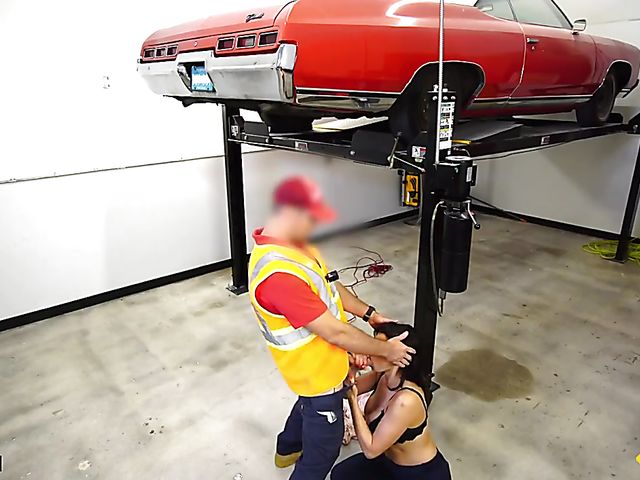 Becky Bandini - Car mechanic fucks big tits MILF POV