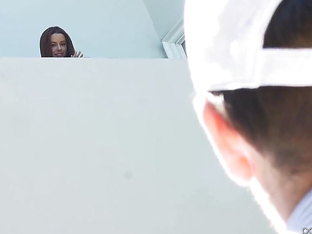 Young redhead Vanna Bardot dildos her twat and takes a dick