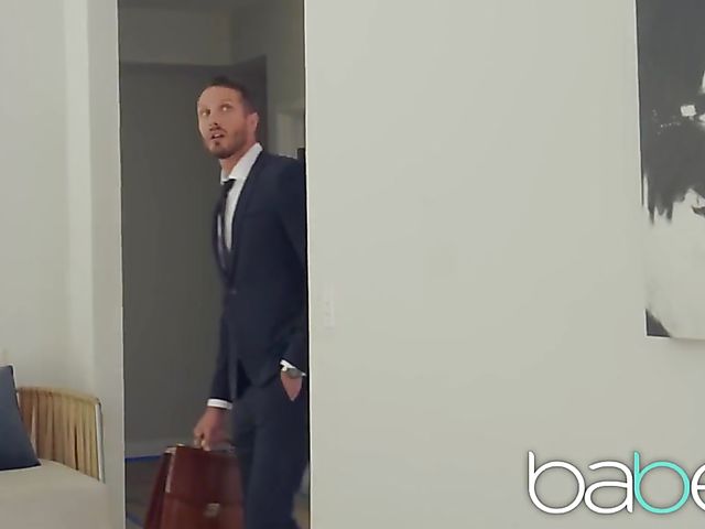 Sexy brunette with tattoos Marley Brinx fucks the lawyer 