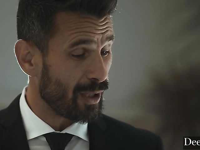 Brunette with tan lines Evelin Stone gets fucked hard