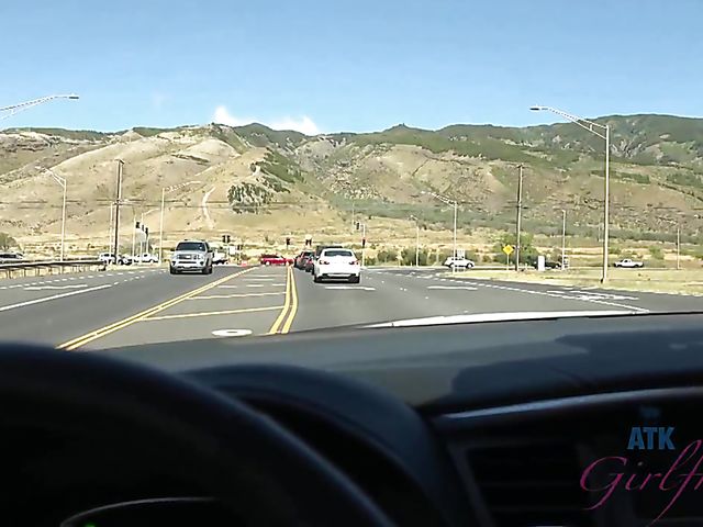 Redhead girlfriend Lola Fae shows it all in the car