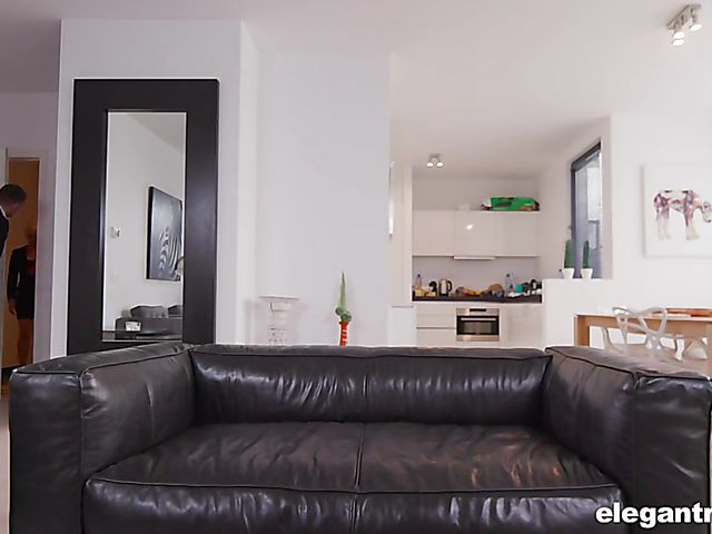 Elegant blonde with big melons Christina Shine gets it on