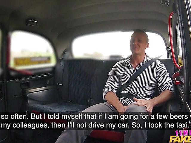 Nathaly Cherie's oiled tits fucked in her taxi