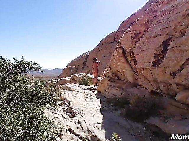Big titty MILF outdoor fucked in the mountains 