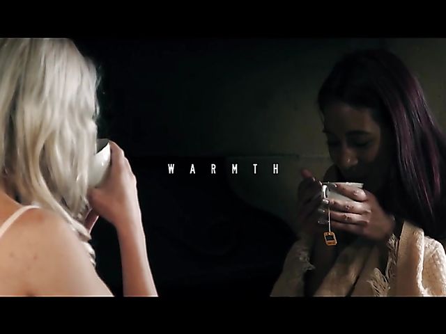 Angelika & Paula Shy - Passionate lesbian girls by the fire 