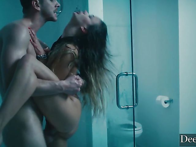 Kinky shower fuck with chained Naomi Swann