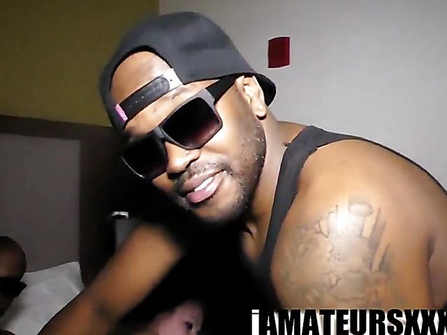 Selena Sky's interracial homemade gangbang 