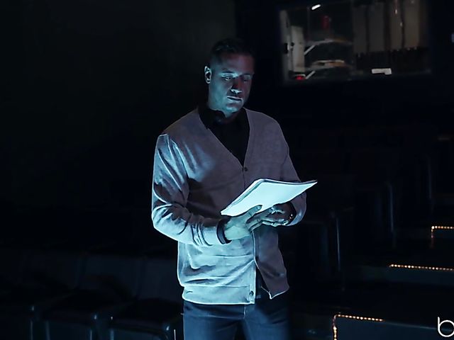 Redhead busty girl Pepper Hart seduces the professor