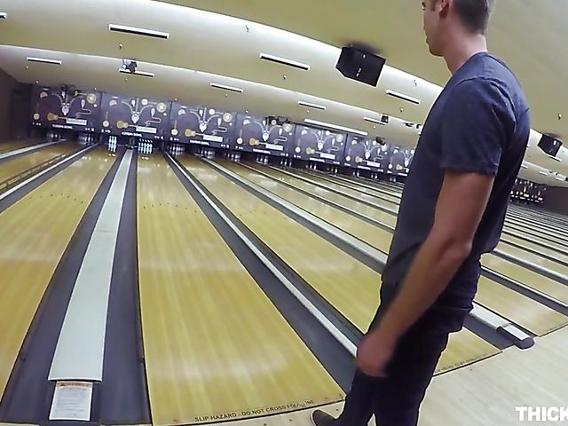 Big butt blonde Brandi Bae loves bowling and sex