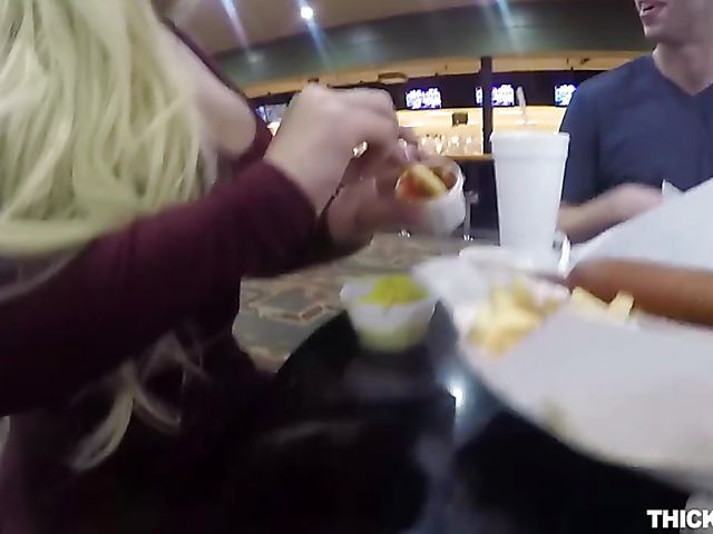 Big butt blonde Brandi Bae loves bowling and sex