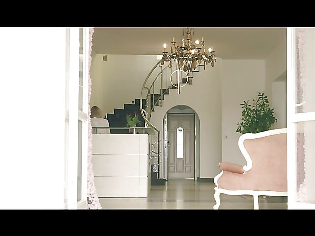 Blonde glasses girl with lovely tits Veronica Leal gets some cock