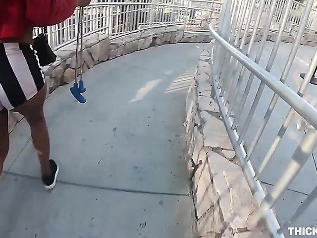 Demi Sutra shakes her ebony ass and gets fucked by a white dude