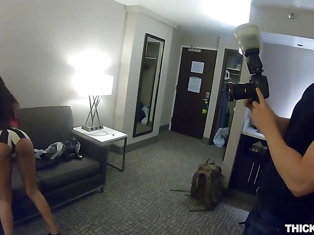 Demi Sutra shakes her ebony ass and gets fucked by a white dude