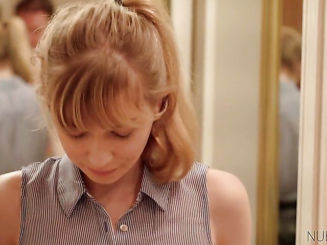 Bathroom blowjob and fuck with young Mackenzie Moss