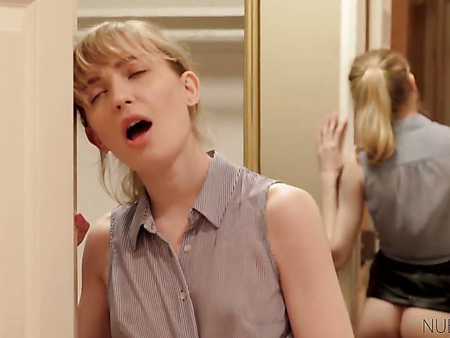 Bathroom blowjob and fuck with young Mackenzie Moss