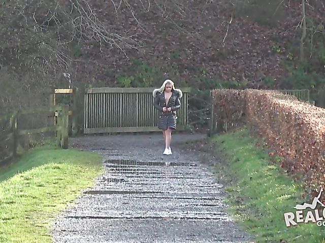 Public nudity in the countryside with British blonde Emma