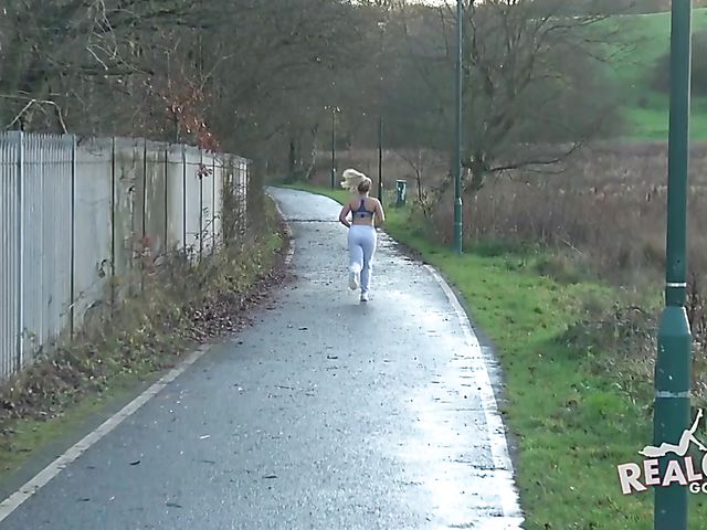 Public nudity in the countryside with British blonde Emma