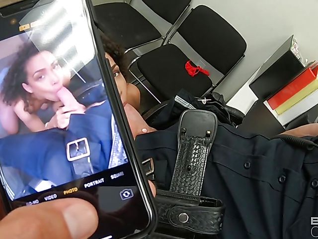 Gia Gelato - Handcuffed blowjob and sex with a policeman