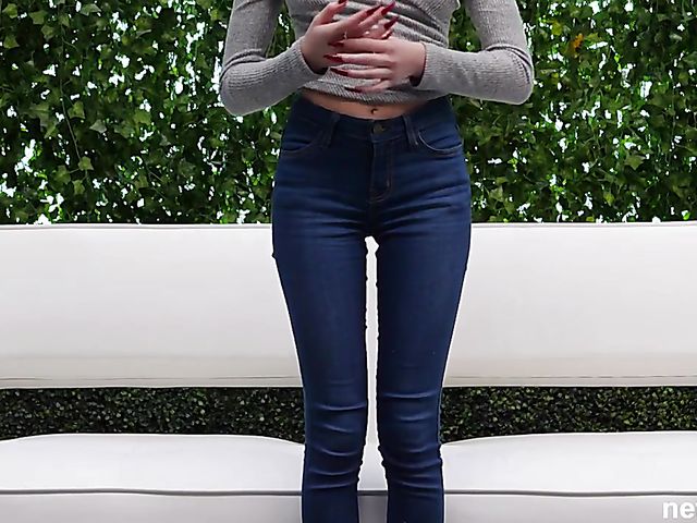 Beautiful teen with pretty tits Winter takes a prick