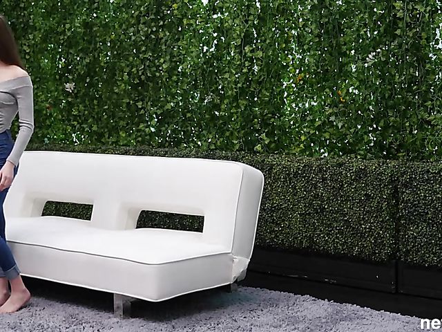 Beautiful teen with pretty tits Winter takes a prick