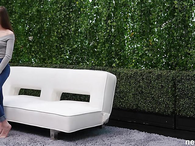 Beautiful teen with pretty tits Winter takes a prick