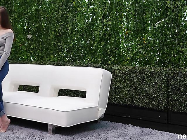 Beautiful teen with pretty tits Winter takes a prick