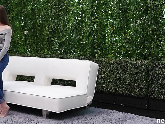 Beautiful teen with pretty tits Winter takes a prick