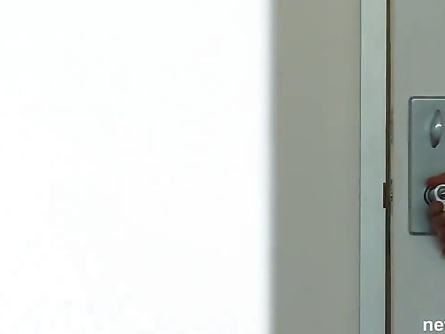 Beautiful teen with pretty tits Winter takes a prick