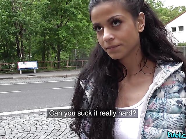 Street sex with dark-haired Czech Sandra Soul 